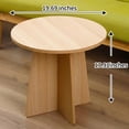 thumbnail image 3 of BEJOLO Round Coffee Table, Modern Table with Wood Grain Finish, End Table Side Tables for Living Room, 3 of 10
