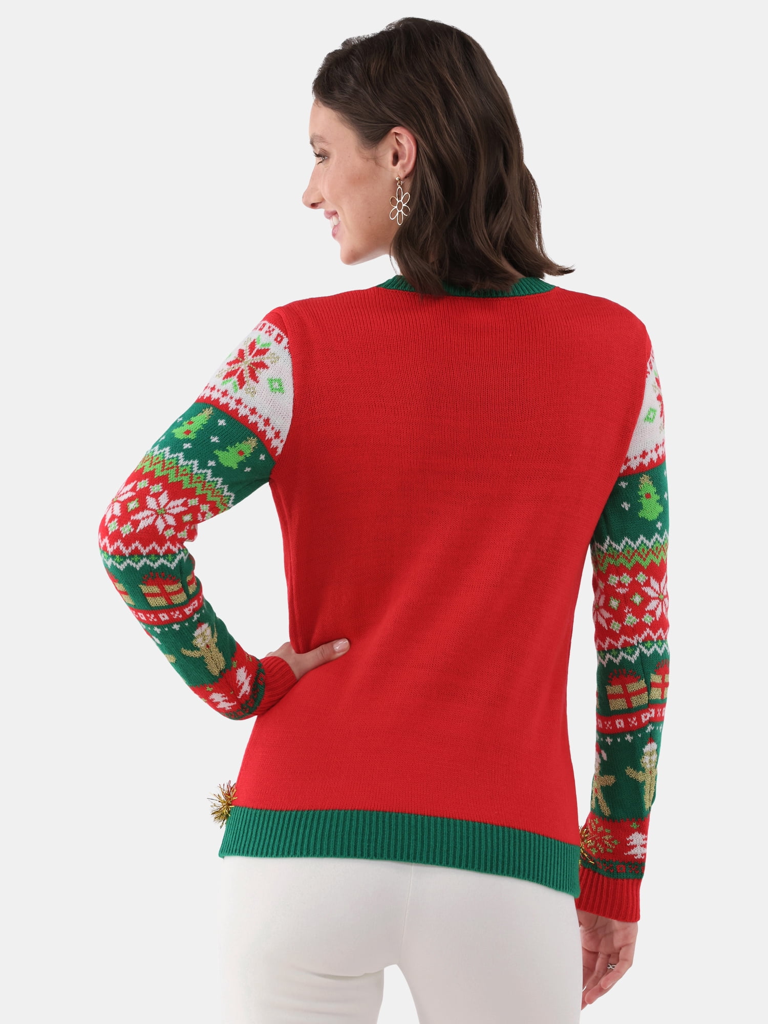No Boundaries Christmas Sweater, Women's and Women's Plus