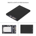 thumbnail image 4 of Convertidor SSD MSATA A III Convertidor Negro Aleación de Aluminio Metal MSATA A 2.5 "III HDD SSD Adaptador Convertidor Con Caja de Aluminio, 4 of 7
