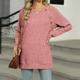 thumbnail image 6 of Plebaso Fall Tops for Women Knit Long Sleeve Tunic Lightweight Casual Pullover Sweater Shirts, 6 of 7