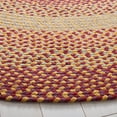 thumbnail image 3 of SAFAVIEH Braided Claes Bordered Reversible Area Rug, Yellow/Red, 5' x 8' Oval, 3 of 11