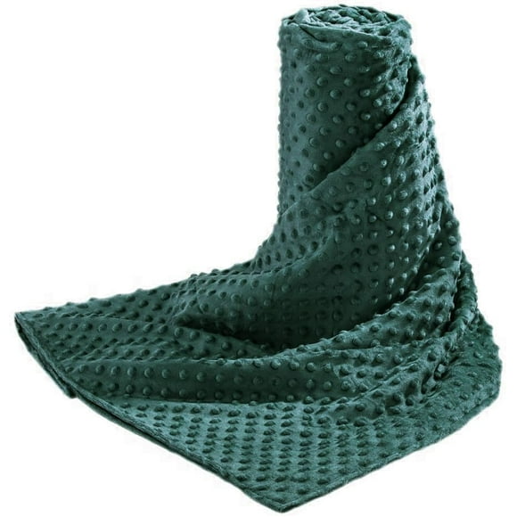 Acdyion Weighted Blankets Removable Duvet Cover For Adults Twin Size (48""X72"") Heavy Blanket Duvet Cover With Soft And Comfort Minky With 12 Ties Machine Washable Soft Weighted Blanket Cover (Green)
