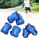 thumbnail image 2 of 6 uds. Equipo de protección para monopatín de seguridad para niños, coderas, protector de muñeca, Protector de rodilla para ciclismo, azul, 2 of 14