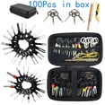 thumbnail image 1 of Herramienta de extracción de terminales de enchufe automotriz, conectores divididos de crimpado de cable eléctrico, Kit de Extractor de pines, llaves para reparación de automóviles, pines de extracció, 1 of 3
