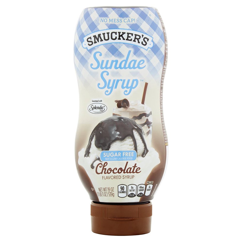 3 Pack of Smuckers Sundae Sugar Free Chocolate Flavored Syrup, 19oz Ea