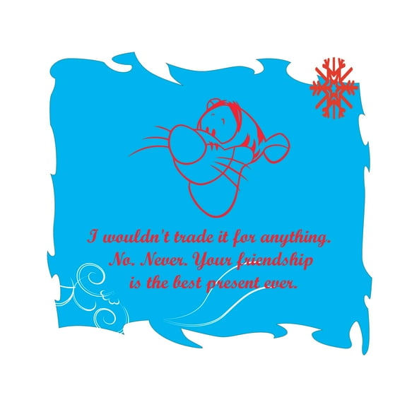 Friendship Is The Best Present Ever Friendship Quote Inspirational Wall Design Wall Art Sticker Designs Vinyl Stickers For Home House Walls Rooms Windows Bedroom Decoration Size (12x12 inch)