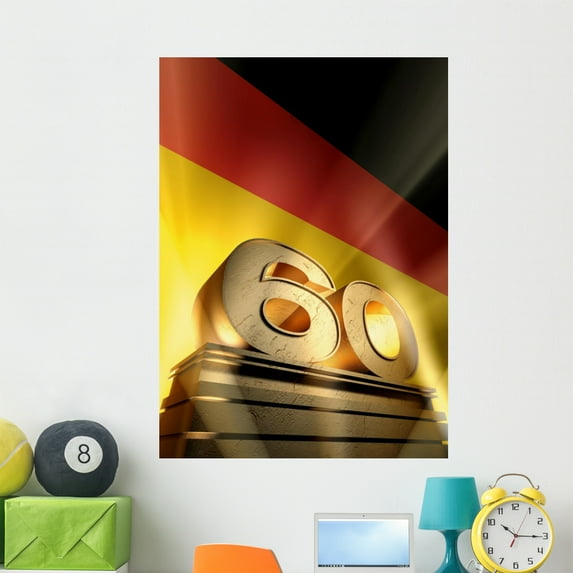 Germany 60 Birthday Monument Wall Mural by Wallmonkeys Peel and Stick Graphic (48 in H x 35 in W) WM323189