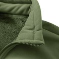 thumbnail image 4 of ZCFZJW Men's Winter Zip Up Polar Fleece Jacket Athletic Tactical Hiking Outdoor Long Sleeve Hoodless Outwear Jackets with 3 Pockets Army Green XXXXL, 4 of 6