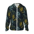 thumbnail image 2 of Uemuo Sunflowers Pattern Women's Full Zip UPF 50+ Sun Protection Hoodie Jacket Long Sleeve Sun Shirt Hiking Outdoor Performance with Pockets-Small, 2 of 9