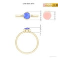 thumbnail image 5 of Angara Natural 0.45 Ct. Tanzanite with Diamond Side Stone Ring in 14K Yellow Gold for Women (Ring Size: 3.5), 5 of 10