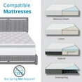 thumbnail image 2 of Boyd Sleep Senata Gray Linen Queen Size Fully Upholstered Platform Bed Frame with Adjustable Headboard, 2 of 13