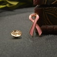 thumbnail image 1 of Broche de cinta de concientización sobre el cáncer Hugo dorado, 1 of 9