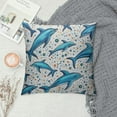 thumbnail image 2 of COMIO  Decorative Square Throw Pillow Covers Cushion Case, Dolphin Fish Soft Pillowcase Pillow Sham Protector for Bed Sofa Couch Home Decor, 2 of 5