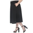 thumbnail image 5 of White Mark Women's Plus 'Tasmin' Flare Midi Skirts, 5 of 5