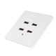 thumbnail image 5 of Toma de Corriente USB de Pared Con 4 Puertos USB, Panel Cuadrado Para El Hogar y la Oficina, 5 of 7