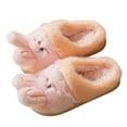 thumbnail image 2 of Fozruso Girls Bunny Slippers Indoor Shoes Warm Cozy Winter Slippers For Kids Soft Lined Ons With Cute Rabbit Print Design,Girls Warm Winter Slippers Sizes 12 Little Kid(6-7 Years), 2 of 6