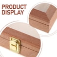 thumbnail image 3 of KONTONTY Light Brown Wooden Display Box with Clear Lid for Chess Storage and Home Decoration, 3 of 8