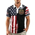 thumbnail image 6 of LTTVQM 250th Anniversary Usa Shirt for Men Short Sleeve Casual Summer Patriotic Flag Print American 1776-2026 Polo Shirts Black L, 6 of 7