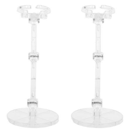 OATIPHO Transparent Plastic Model Stand Set for Action Figures and Dolls Stable Support 6Inch Display 2pcs