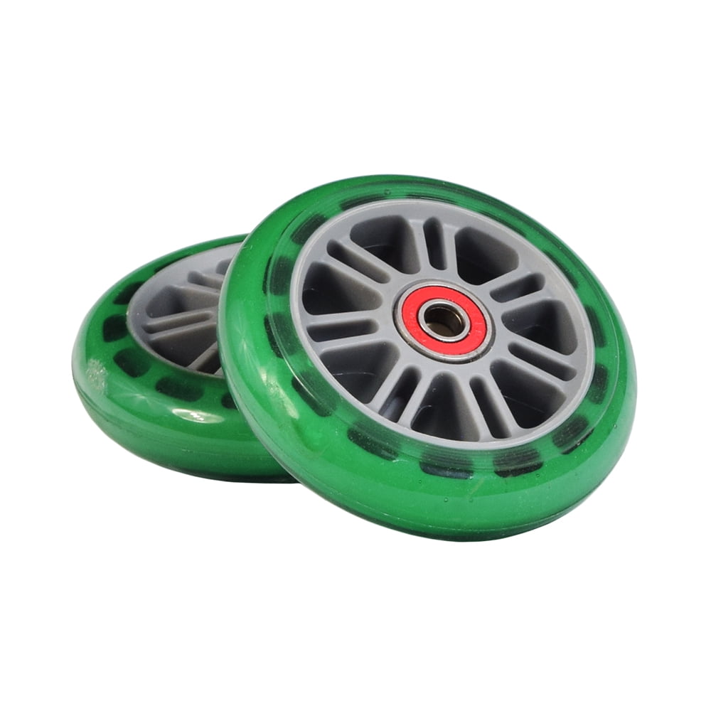 AlveyTech Razor Kick Scooter Wheels with Bearings (Set of 2) (Clear