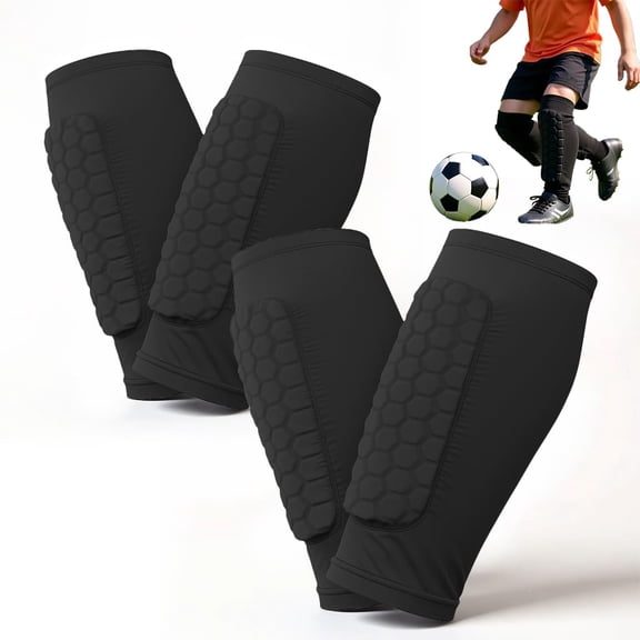 Shin Guards for Kids – Soccer Shin Guards for Ages 6-8 & 10-12, High-Density Impact Protection, Breathable Lightweight, Machine Washable