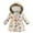 Beige, variant on Dezsed 2022 Winter Print Jacket for Girls Hooded Warm Children Girls Winter Coat 5-12 Years Kids Teenage Cotton Children Outerwear with Zipper