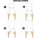 thumbnail image 4 of Stretch Dining Chair Slipcovers, Removable Washable Soft Spandex Extra Large Dining Room Chair Covers for Kitchen Hotel Table Banquet Solid Color（grey）, 4 of 5