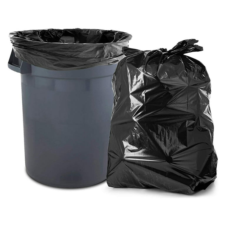 PlasticMill 95 Gallon Garbage Bags: Black 1.2 Mil 61x68 50 BAGS.
