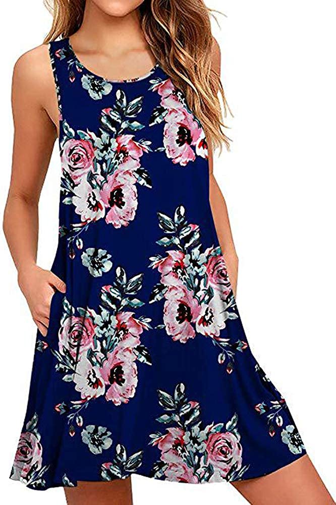 Women's Casual T Shirt Dresses Short 