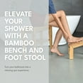 thumbnail image 3 of ToiletTree Products Bamboo Bench with Foot Stool - High-Quality Shower Stool and Foot Stool for the Bathroom or Spa - Stylish Shower Chair for Bathroom Accessories, 3 of 8