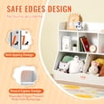 thumbnail image 4 of VEVOR - Armario de madera para niños, organizador de juguetes con estantería, 5 compartimentos, estantería para libros y juguetes para habitación de niños, sala de juegos, guardería, color blanco, 4 of 9