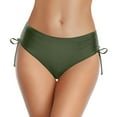 thumbnail image 2 of alcepopk Women Full Coverage Bikini Bottoms - Mid Rise Bathing Suit Swim Bottom Swimsuit Swimwear(Green,S), 2 of 7