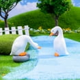 thumbnail image 4 of Misright 6PCS Geese Figurines Resin Desktop Creative Mini Landscape Decoration, 4 of 7