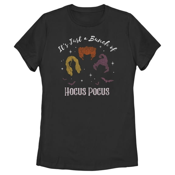 Women's Hocus Pocus A Bunch of Magical Witches Graphic Tee Black X Large