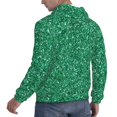 thumbnail image 6 of Wukai Green Glitter Print Men Hoodies Fleece Sweatshirts Long Sleeve Sweaters Pullover Fall Outfits Winter Clothes-X-Large, 6 of 7