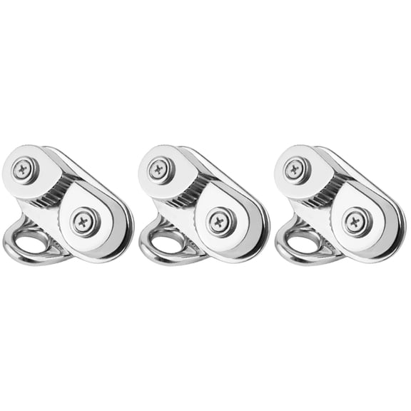 HOMEMAXS 3-Pack Stainless Steel 316 Marine Cam Cleats with Leading for Boats, Sailboats, Kayaks, Canoes, Dinghies, Sailing Accessories