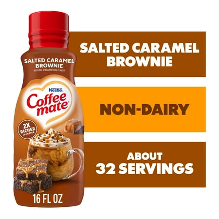 Coffee mate Salted Caramel Brownie Liquid Non-Dairy Coffee Creamer, 16 fl oz