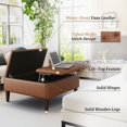 thumbnail image 5 of Dycanpo 36'' Storage Ottoman Lift Top Coffee Table with Wooden Legs for Living Room, Red Brown, 5 of 12