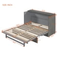 thumbnail image 3 of Murphy Bed Queen Size, Cabinet Bed with Charging Station Large Storage Drawer for Home Office or Small Room, Hideaway Bed Full Foldable Platform Bed,  Gray, 3 of 8