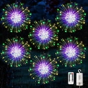 FOOING-OFFICIAL Firework Fairy String Lights 6 Pack(Multicolor)