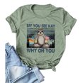 thumbnail image 2 of Fridja Chemises Décontractées pour Femmes à Lettres Imprimées Manches Courtes T-Shirt Ample Hauts Tunique Blouse, 2 of 6