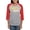 Heather/Red, variant on - Proud Mom Of A Soldier White And Gold Long Sleeve T Shirt - Womens Baseball Tee