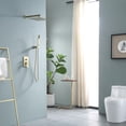 thumbnail image 4 of Logmey 10" Wall Mounted Pressure Balancing Dual Shower Rain Shower System with Rough-in Valve and Trim Kit, Gold Stainless Steel Shower Head, 4 of 9