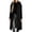 Black, variant on Cmfcve Womens Plus Size Puffer Vest Long Hooded Sleeveless Jacket Zip Snap Front Winter Casual Layering Outerwear