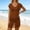 Z001-Brown, variant on Women's Swimsuit Cover Ups Sheer Mesh Short Sleeve V Neck Beach Dress Lightweight Quick Dry Bathing Suits Swimwear