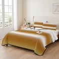 thumbnail image 2 of Quilts Queen Size Bedding Set, Ombre Burnt Orange Lightweight Quilted Comforter, Modern Abstract Art Gradient Soft Reversible Bedspread Coverlet with Pillow Covers for All Season, 90" x 96", 2 of 9