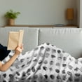thumbnail image 3 of Black and Grey Soft Flannel Fleece Throw Blanket, Watercolor Circle Blobs or Splashes in a Repetitive Pattern, Cozy Plush for Indoor and Outdoor Use, 50" x 70", Dark Grey and Pale Taupe, by Ambesonne, 3 of 5