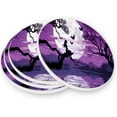 thumbnail image 3 of Coolnut Fairy of The Moon Coaster, Drinks Round Absorbent Stone Set with Ceramic Stone and Cork Base, Tabletop Protection Mats and Cups Place for 4PCS Home Decor, 3 of 6