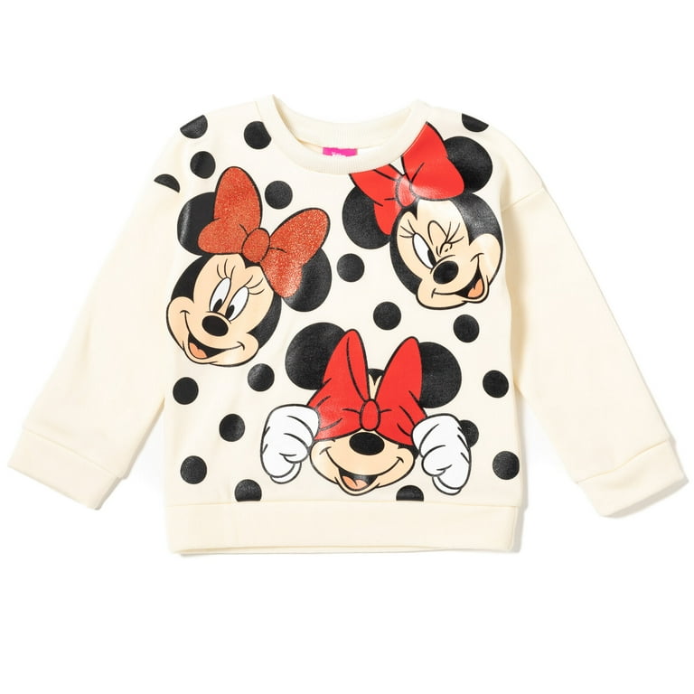 Disney Minnie Mouse Toddler Girls Pullover Fleece Sweatshirt