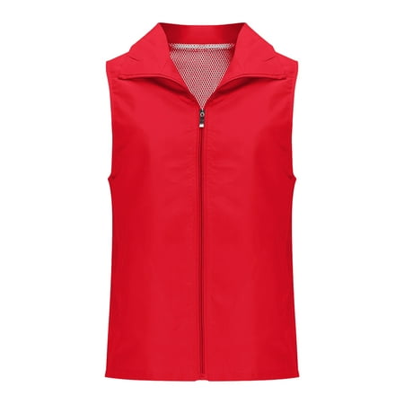 Yteetum Men s Women s Lightweight Outdoor Fishing Work Safari Travel Photography Cargo Vest Jacket Multi Pockets Womens Casual Lightweight Hiking Climbing Quickly Dry Mesh Vest Waistcoat Jacket